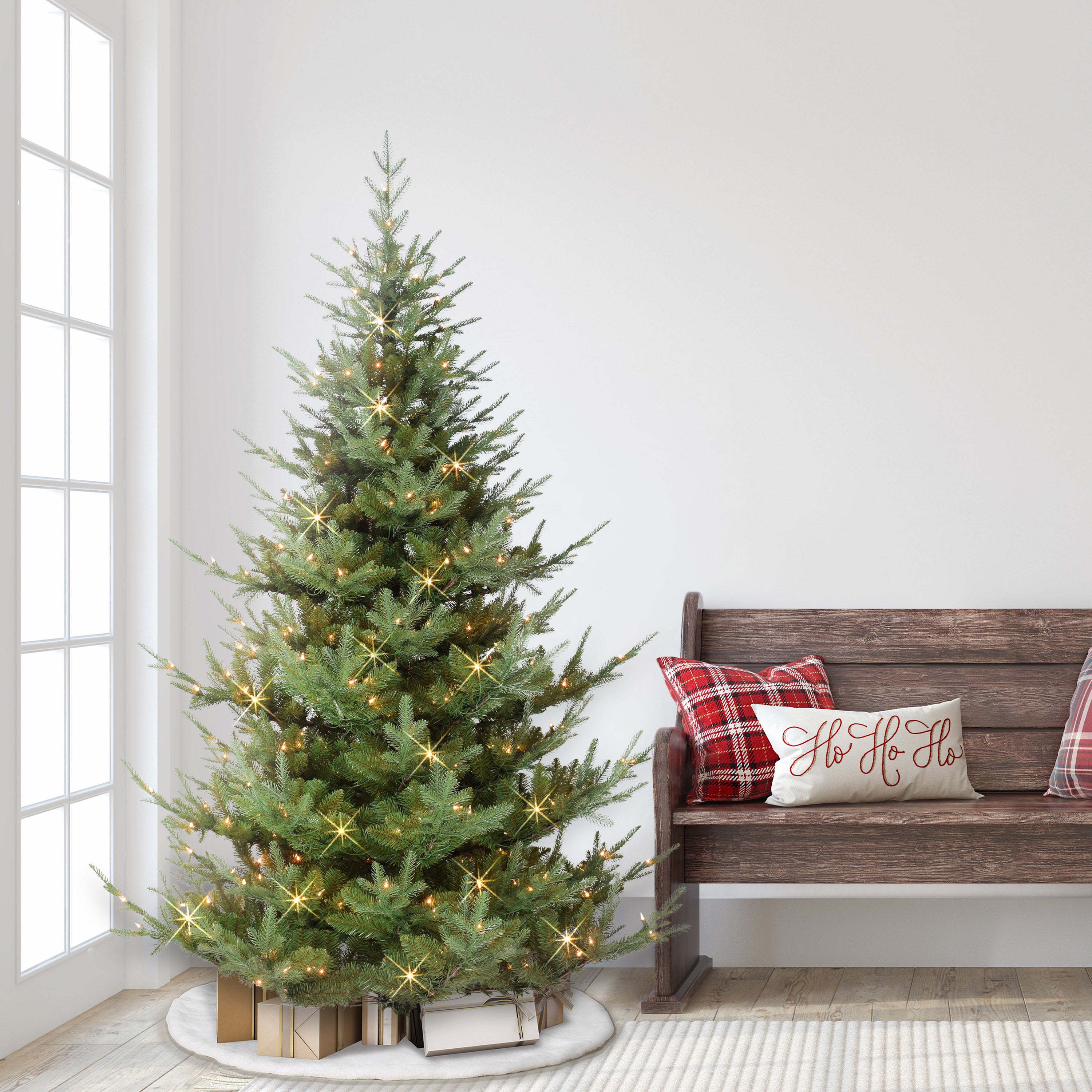 6.5ft Pre-Lit Hillside Spruce Tree
